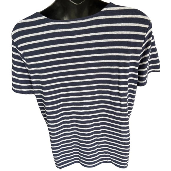 🌸4/$20🌸 Old Navy Relaxed Striped Linen Sailor T-shirt - Picture 4 of 9